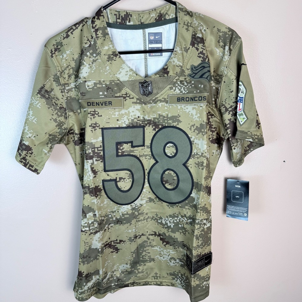 Nike Denver Broncos Von Miller 58 Salute to Service Camo Jersey Youth XL New